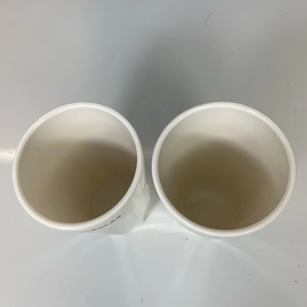 Rae Dunn Melamine Holiday Tumbler Set of Two 22oz Cup‎ Christmas Collection EUC